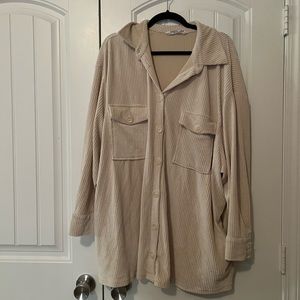 Ullapopken Plus size 22/24 oversized Corduroy button up top